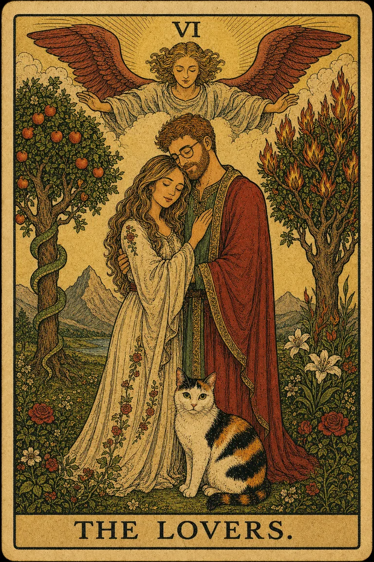 The Lovers personalized tarot card