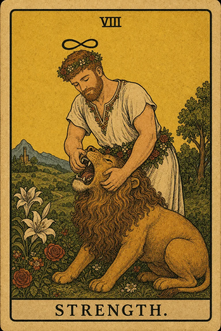 Strength personalized tarot card